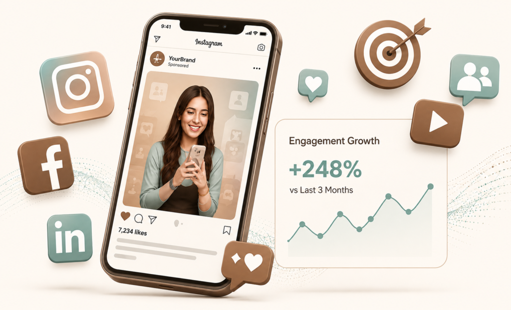Hero section image of social media marketing | Social media marketing services in chennai